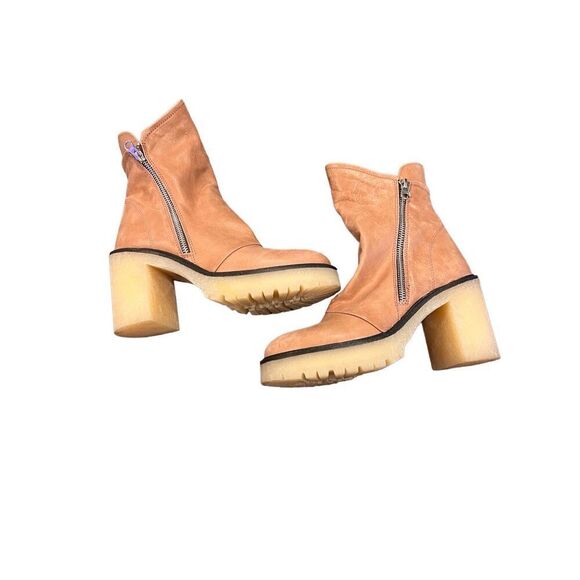Free People Jack Zip Slouch Boots Spiced Chai 37.5 (7) Like New - Picture 7 of 12